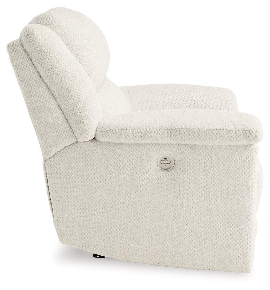Keensburg Linen Velvet Oversized Power Recliner