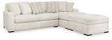 Chessington Ivory 2-Piece Sectional with Ottoman
