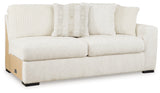 Chessington Ivory 2-Piece Sectional with Ottoman