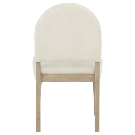 Lucaire Curved High Back Upholstered Dining Chair Cream Set of 2 — product image 7