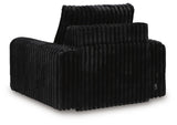 HamlinBay Onyx Chenille Power Gliding Chaise — back view