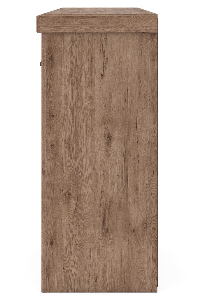 Garistyn Brown 73" TV Stand — side view