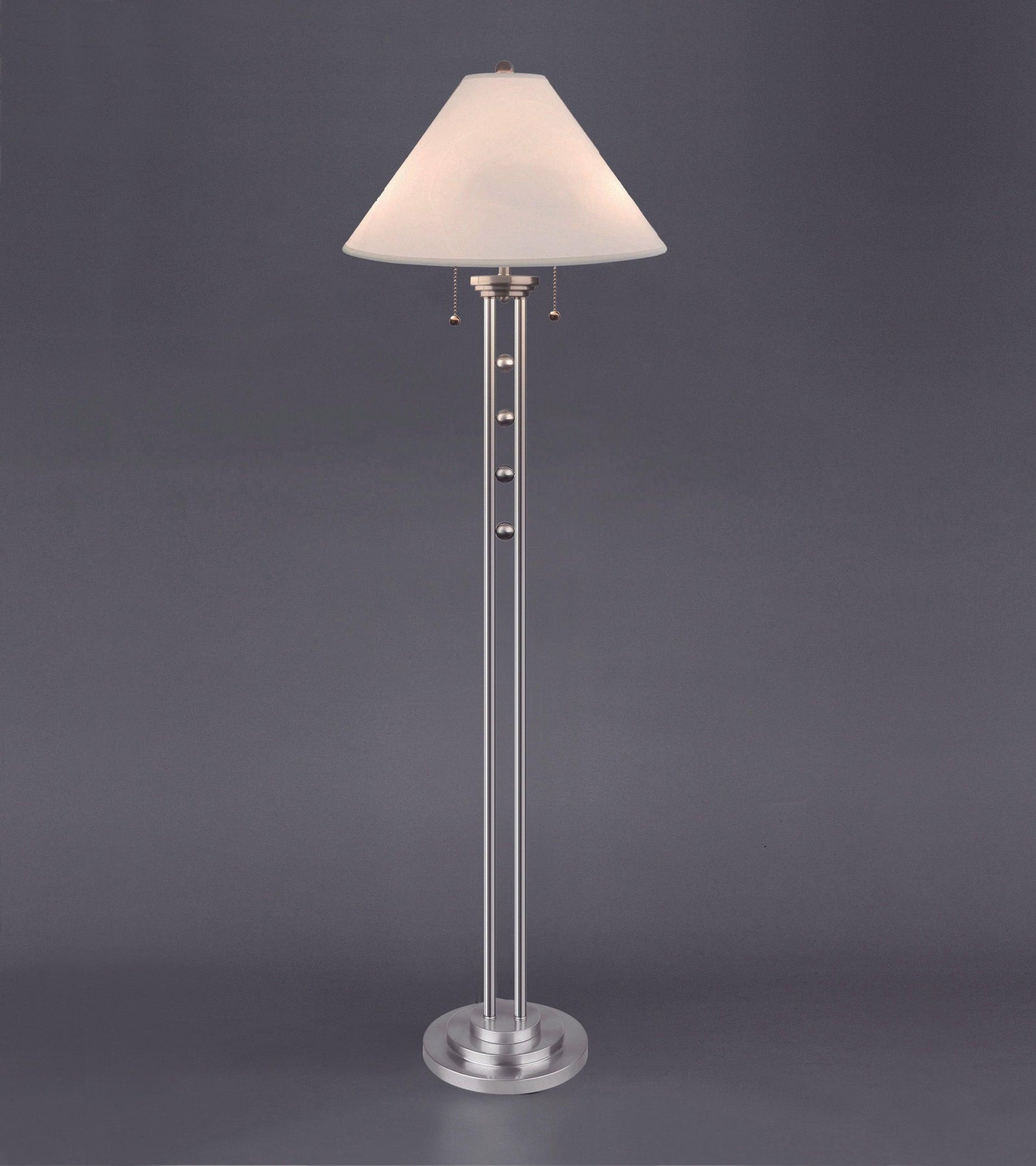 Magnum Chrome White Modern Contemporary Floor Lamp Base - Ella Furniture