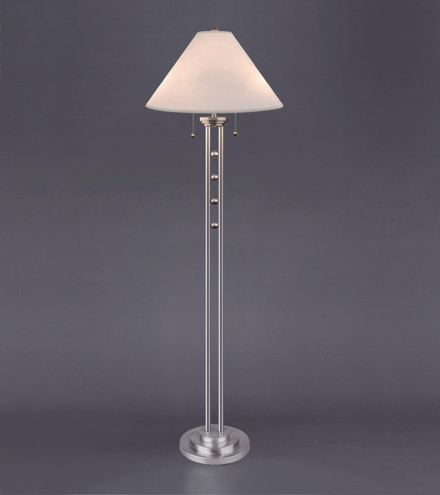 Magnum White Chrome Contemporary Table Lamp - Ella Furniture