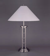 Magnum White Chrome Contemporary Table Lamp - Ella Furniture