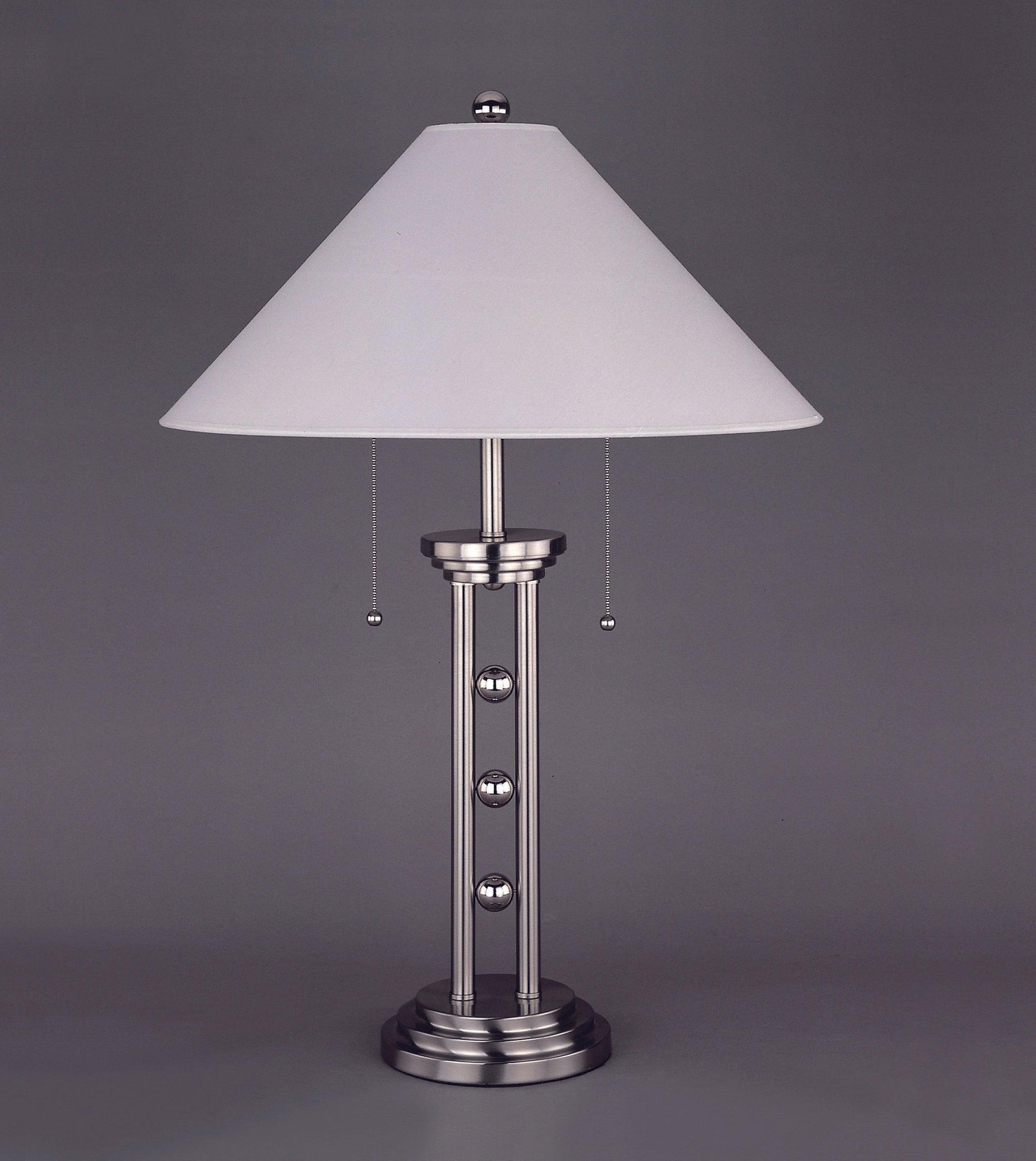 Magnum White Chrome Contemporary Table Lamp - Ella Furniture