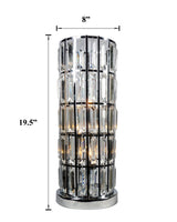 Glam Crystal Black Table Lamp - Ella Furniture