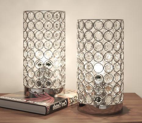 Eyde Crystal Pillar Modern Contemporary Glass Table Lamp - Ella Furniture
