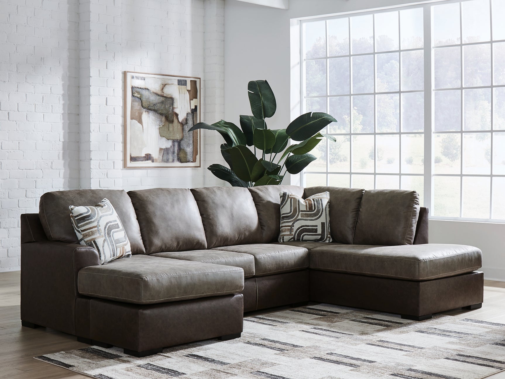 Castille Way Fossil 2-Piece Sleeper Sectional with Chaise