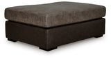 Castille Way Fossil Faux Leather Oversized Accent Ottoman