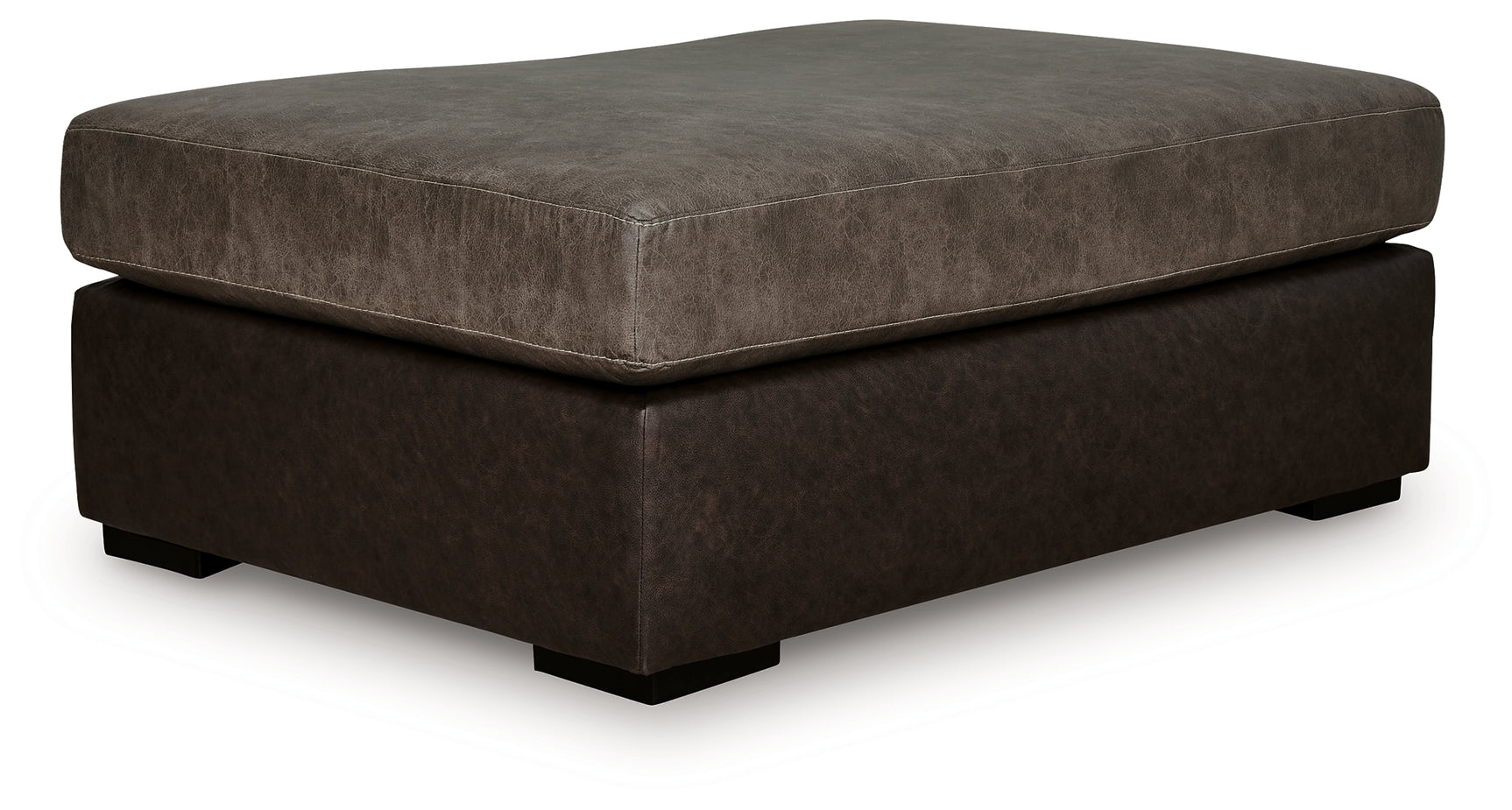 Castille Way Fossil Faux Leather Oversized Accent Ottoman