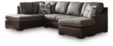 Castille Way Fossil 2-Piece Sleeper Sectional with Chaise