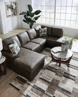 Castille Way Fossil 2-Piece Sleeper Sectional with Chaise