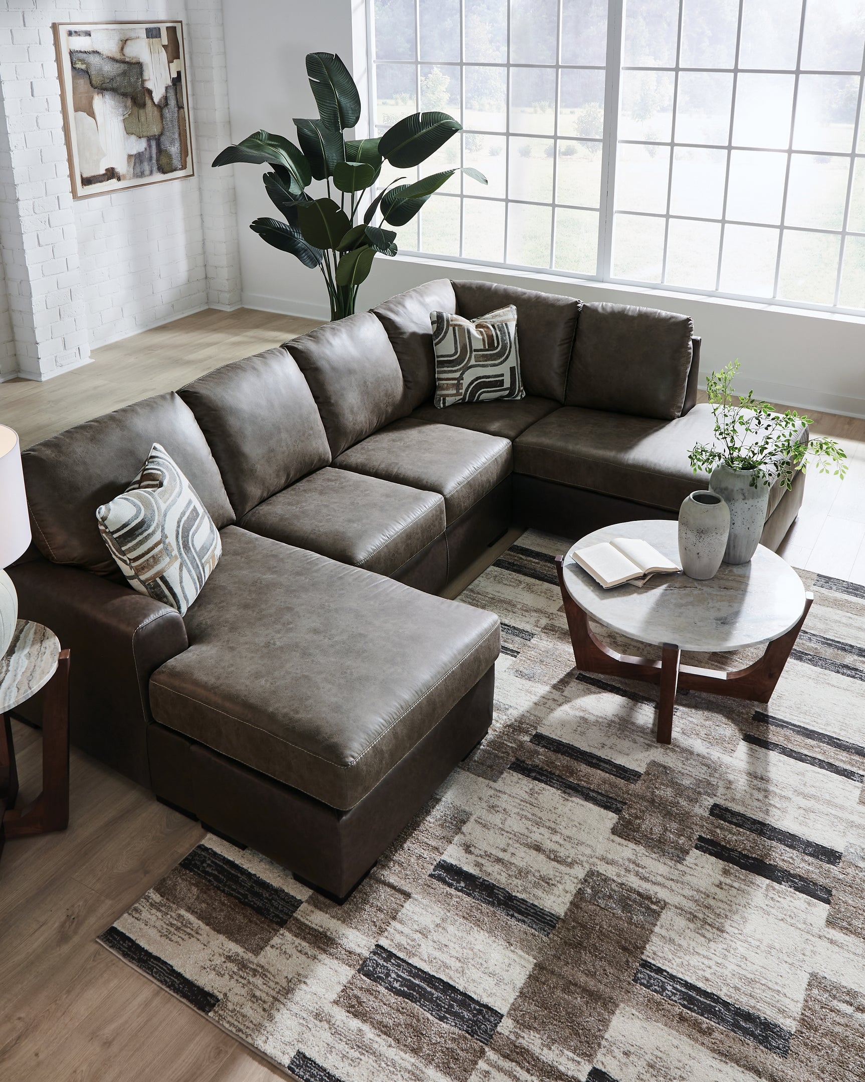 Castille Way Fossil 2-Piece Sleeper Sectional with Chaise