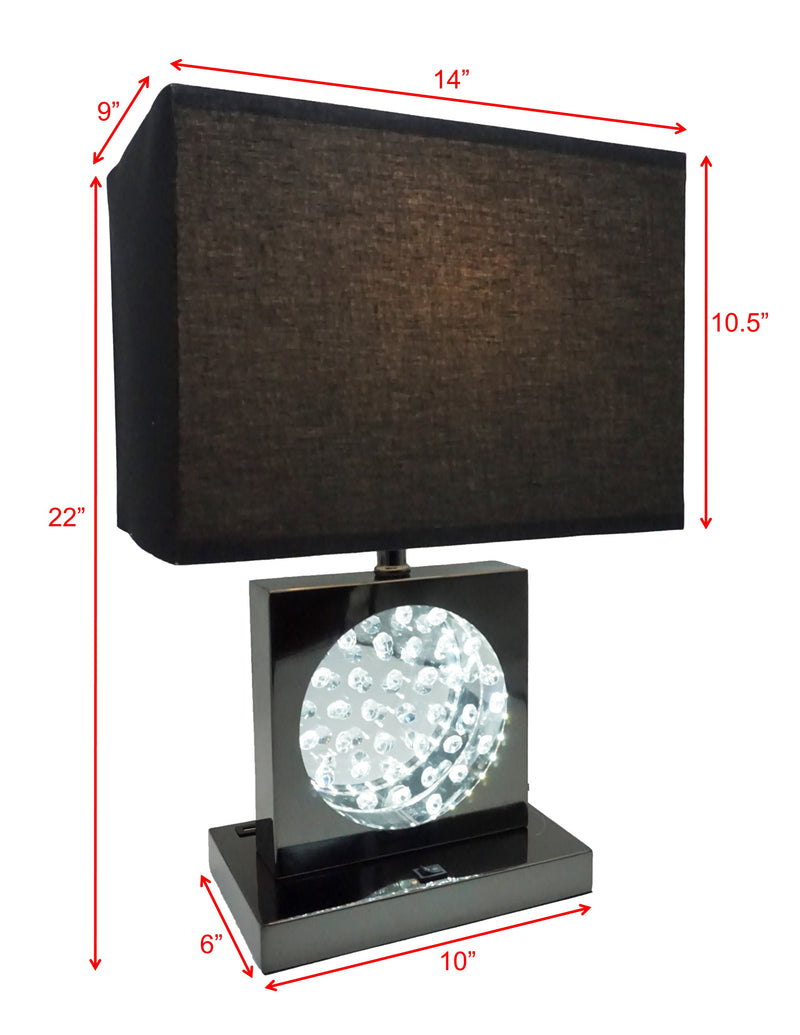 Black Nickel Modern Contemporary LED Accent Table Lamp