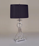 Chrome With Faceted Crystal Metal Ball Lamp - Ella Furniture