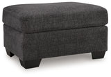 Loreo Ebony Chenille Ottoman
