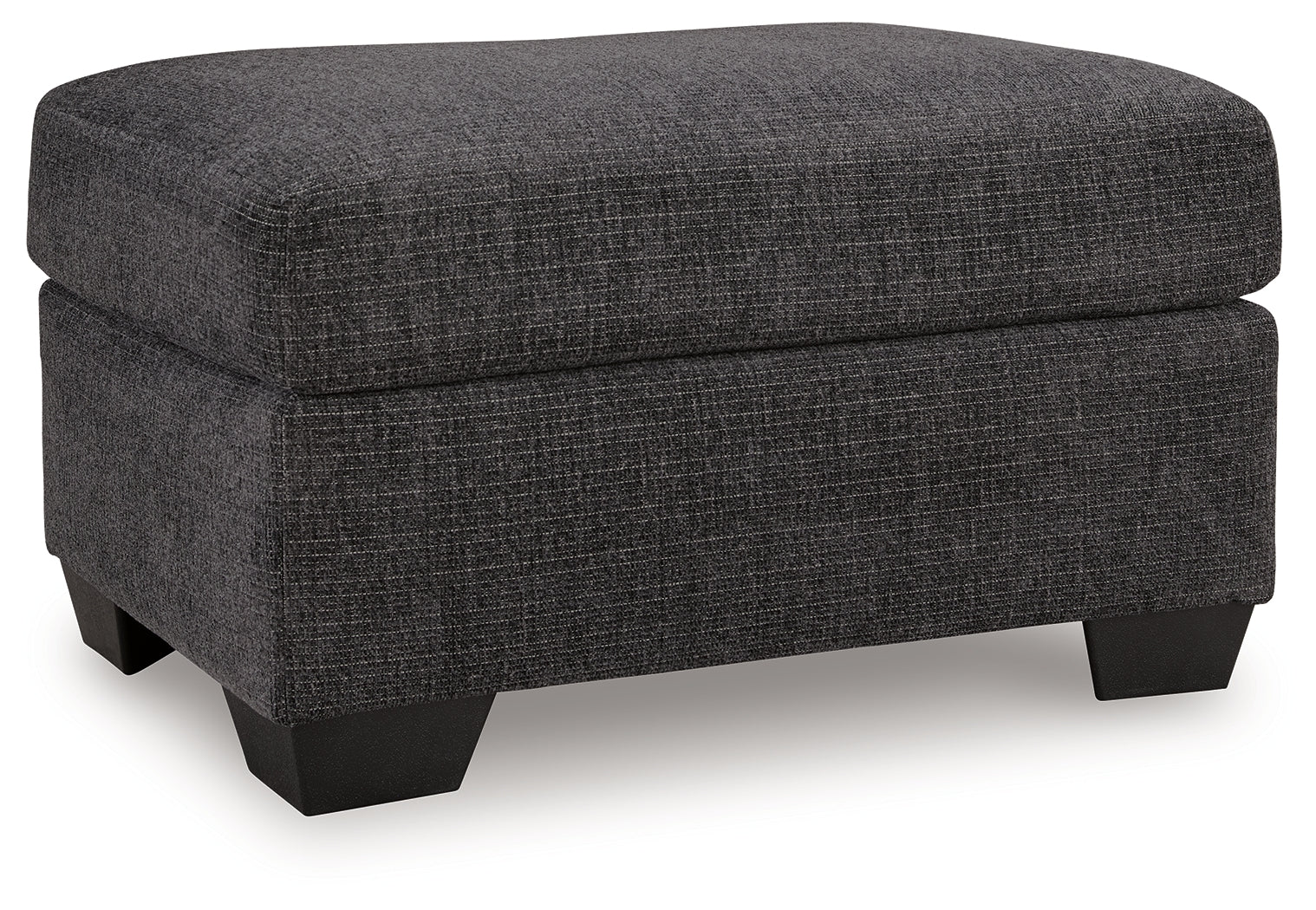 Loreo Ebony Chenille Ottoman