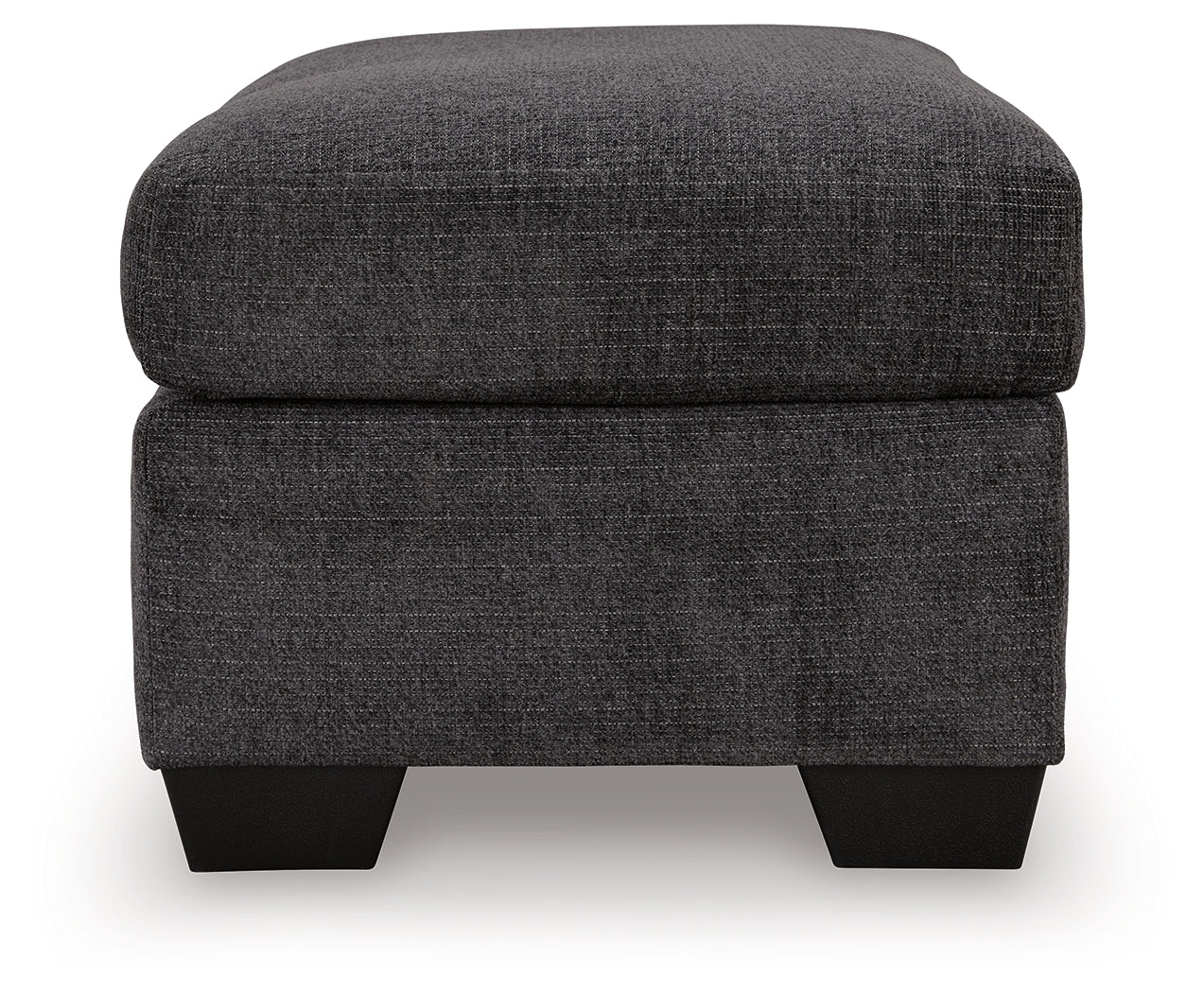 Loreo Ebony Chenille Ottoman