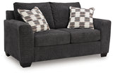 Loreo Ebony Chenille Loveseat