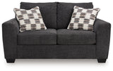 Loreo Ebony Chenille Loveseat