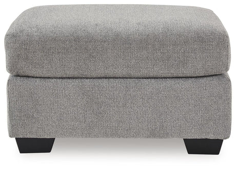 Loreo Flint Chenille Ottoman view 3