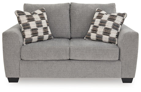 Loreo Flint Chenille Loveseat view 3