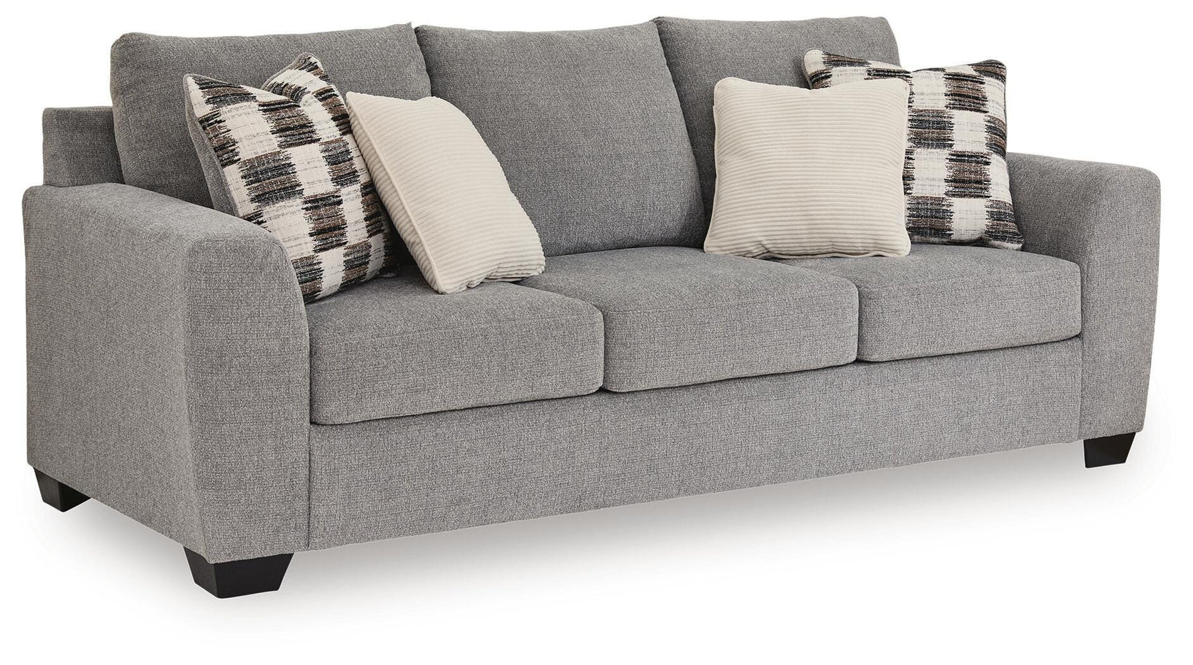 Loreo Flint Chenille Queen Sofa Sleeper angled view