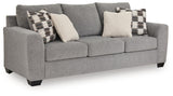 Loreo Flint Chenille Sofa angled view