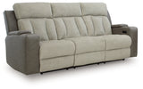 WhipLash Sisal Chenille Power Reclining Sofa