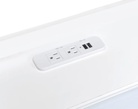 Furda White High Gloss 2-Drawer LED Nightstand with Speaker — product image 10