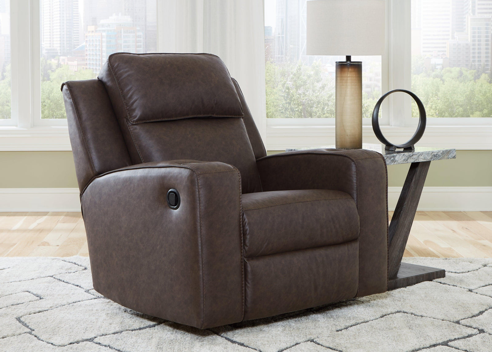 Lavenhorne Granite Faux Leather Recliner