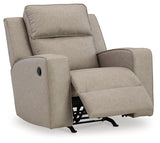 Lavenhorne Pebble Faux Leather Recliner - Ella Furniture