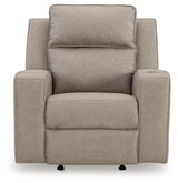 Lavenhorne Pebble Faux Leather Recliner - Ella Furniture