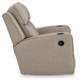 Lavenhorne Pebble Faux Leather Recliner - Ella Furniture