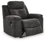 Brysonview Charcoal Faux Leather Recliner
