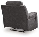Brysonview Charcoal Faux Leather Recliner