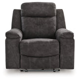 Brysonview Charcoal Faux Leather Recliner