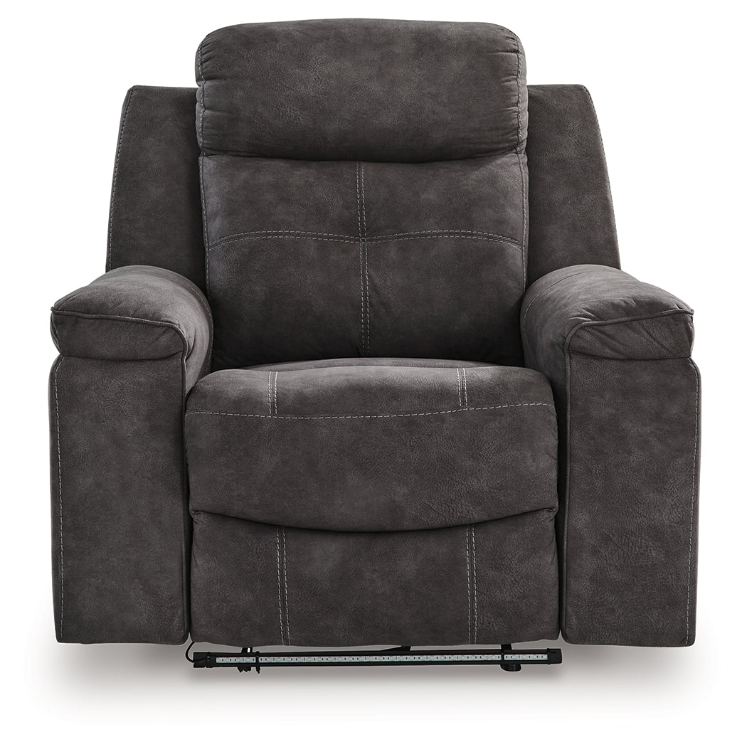 Brysonview Charcoal Faux Leather Recliner
