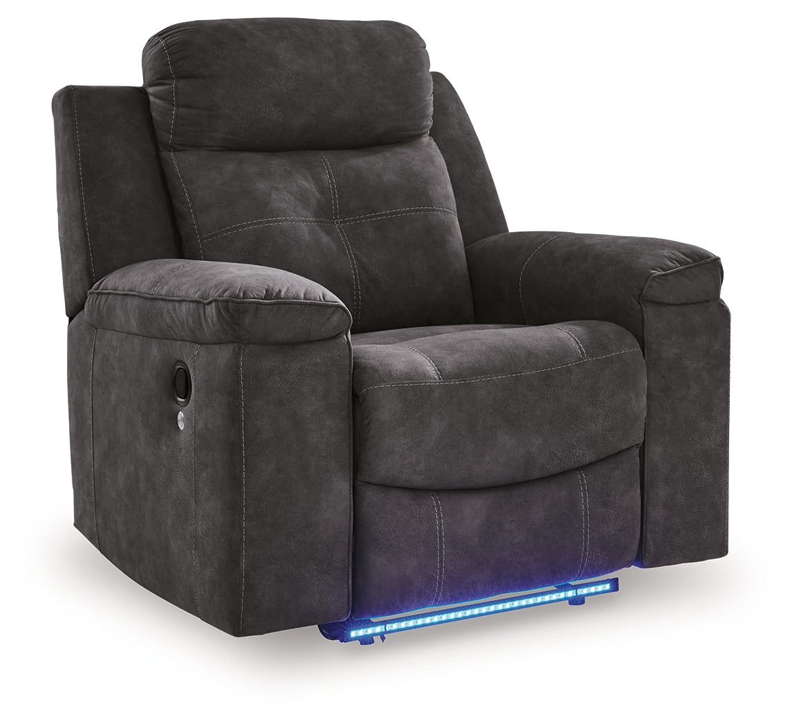 Brysonview Charcoal Faux Leather Recliner