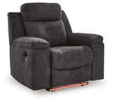 Brysonview Charcoal Faux Leather Recliner
