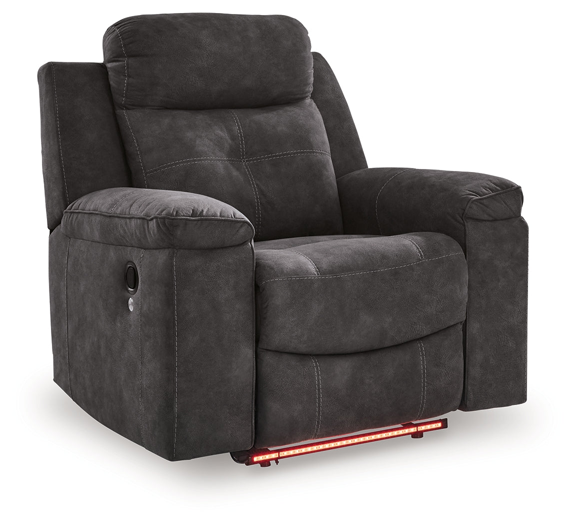 Brysonview Charcoal Faux Leather Recliner