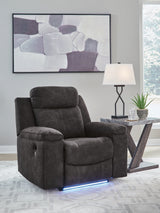 Brysonview Charcoal Faux Leather Recliner