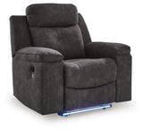 Brysonview Charcoal Faux Leather Recliner