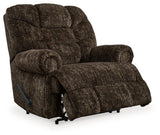 Movie Man Chocolate Velvet Recliner - Ella Furniture