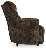 Movie Man Chocolate Velvet Recliner - Ella Furniture