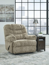 Movie Man Taupe Velvet Recliner