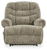 Movie Man Taupe Velvet Recliner