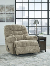 Movie Man Taupe Velvet Recliner