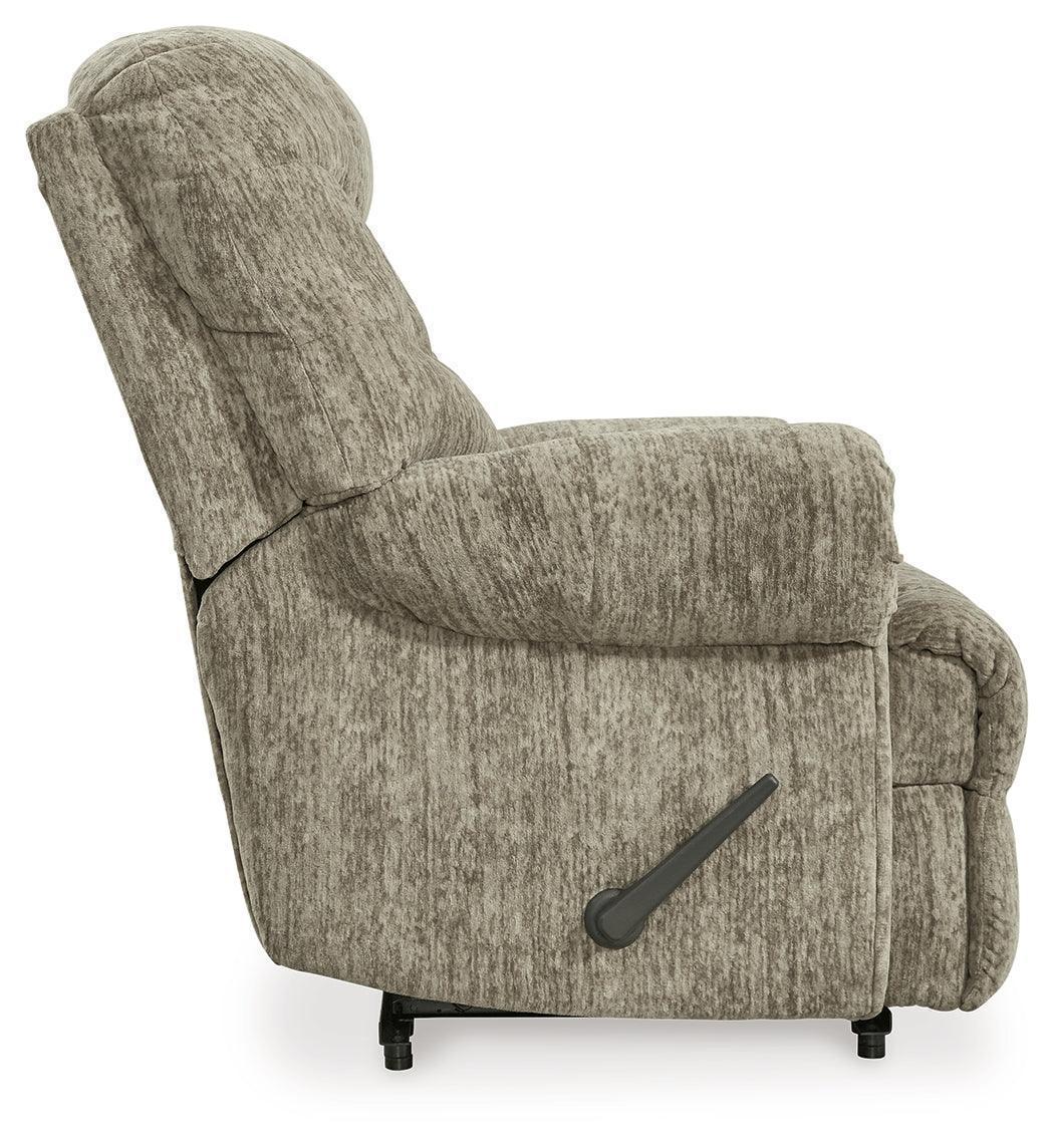 Movie Man Taupe Velvet Recliner